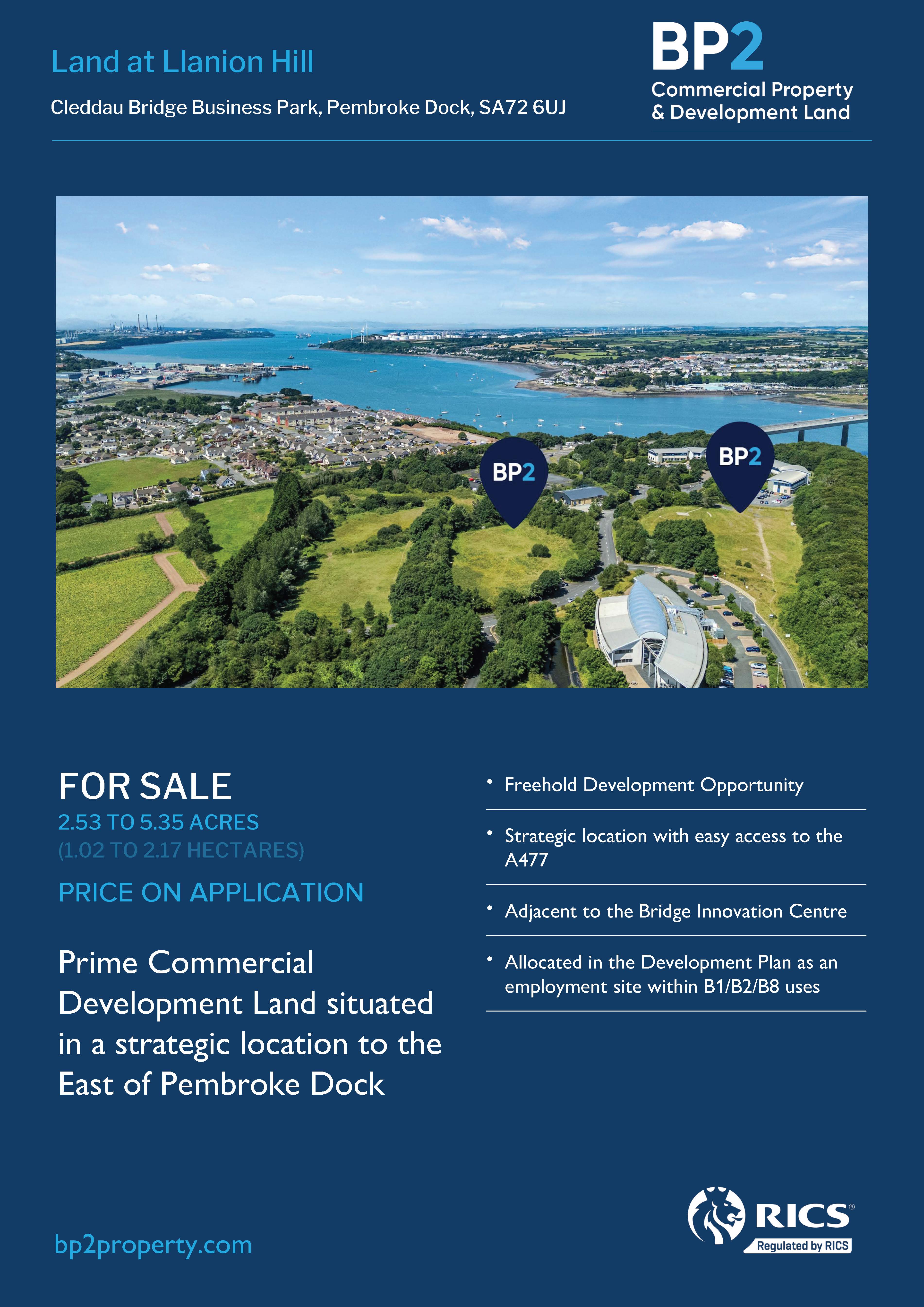 Land at Llanion Hill , Cleddau Bridge Business Park, Pembroke Dock, Pembrokeshire 